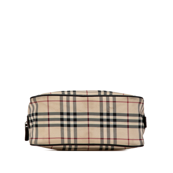 Pre-Loved Burberry House Check Canvas Handbag - Picture 3 of 6